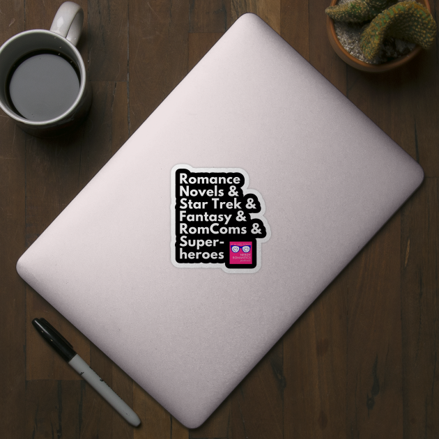 NRP Topic White Letters romance logo by Nerdy Romantics Fan Shop